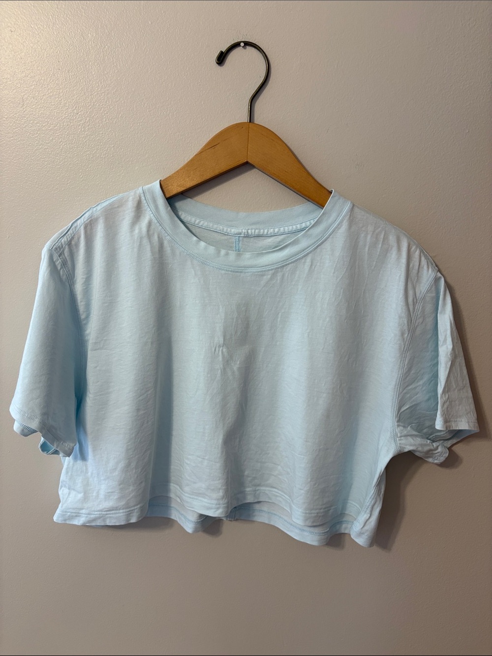 lululemon athletica Light Blue Cropped Tee
